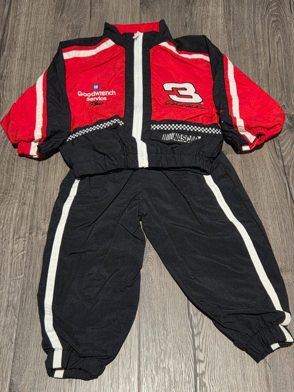 Vintage Y2K RARE Dale Earnhardt Kids Track Jacket & Pant Set Goodwrench Size 2